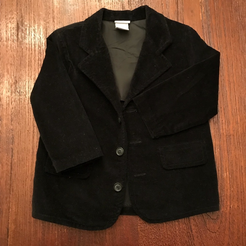 Black Velvet 3 Button Jacket